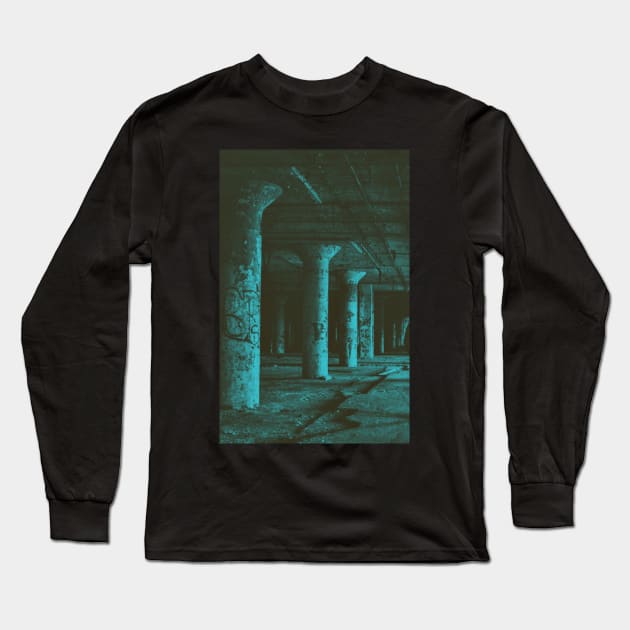 Liminal Space Urban Exploration Long Sleeve T-Shirt by Digital GraphX